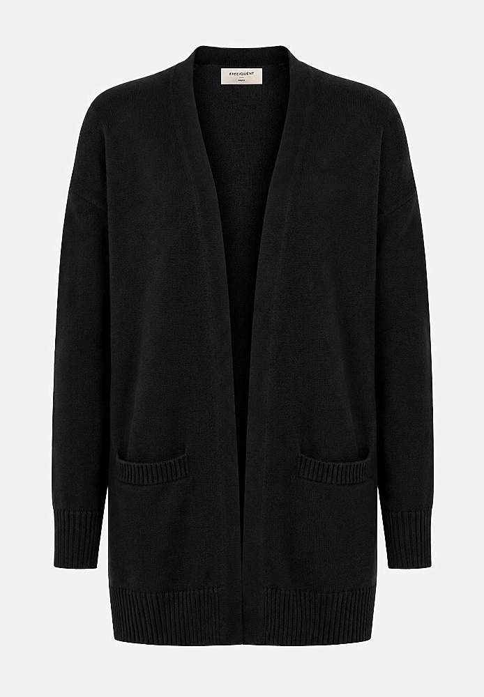 Fintstrikket cardigan med lommer