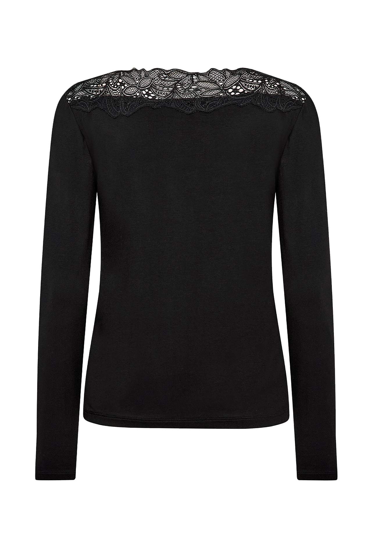 Trikootoppi lyocellista pitsiyksityiskohdilla