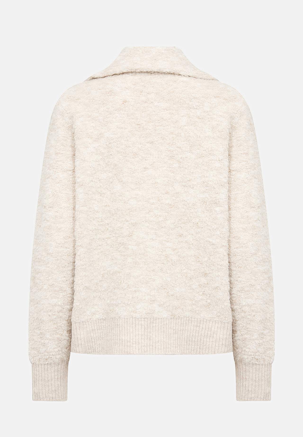 Neulottu boucle_sweater_433836 vetoketjulla