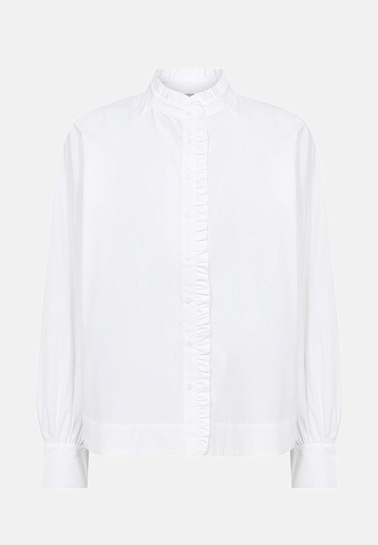 Vävd blus med volangdetaljer
