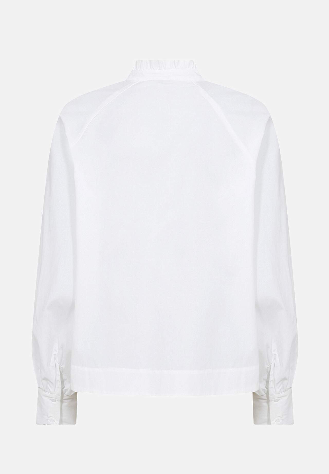 Vävd blus med volangdetaljer