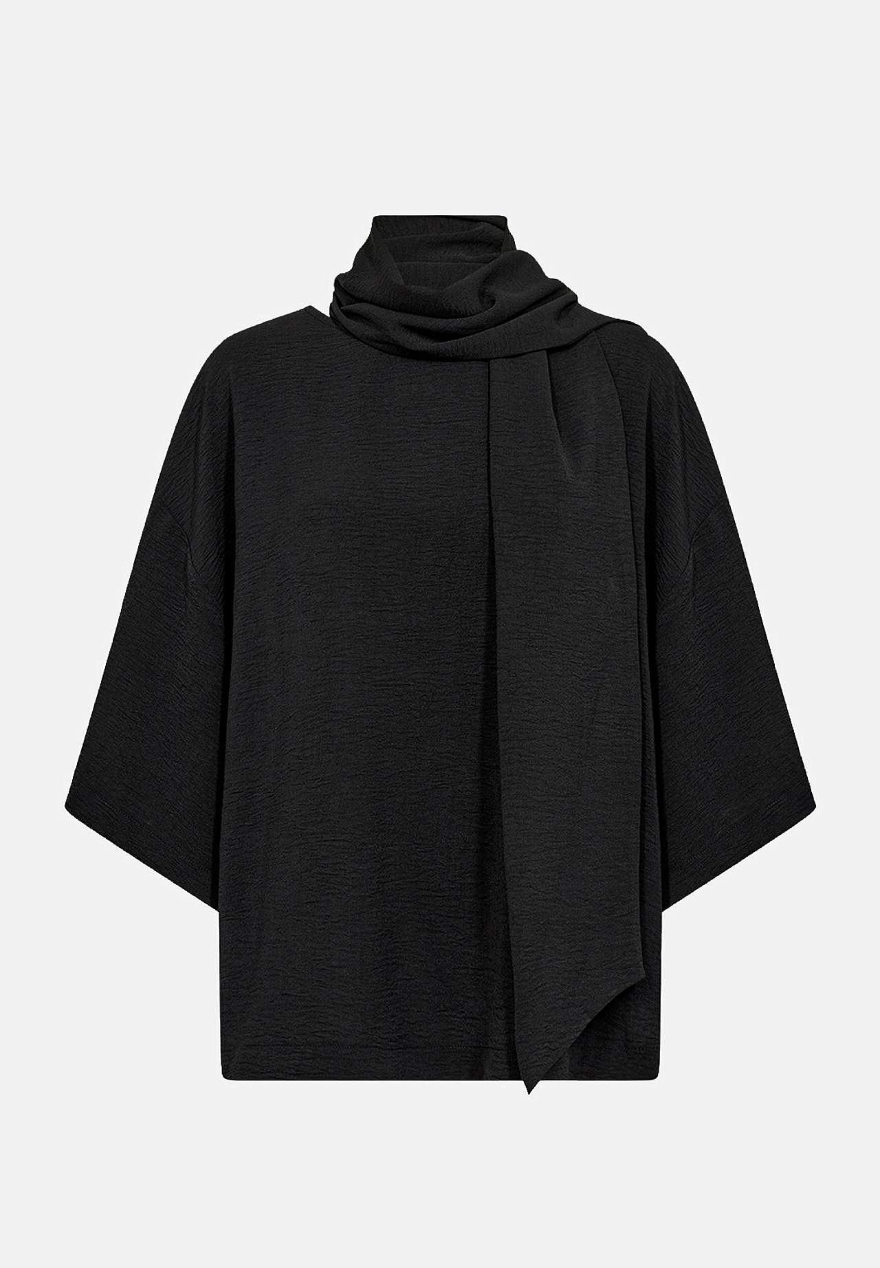 Bluse med skjerf