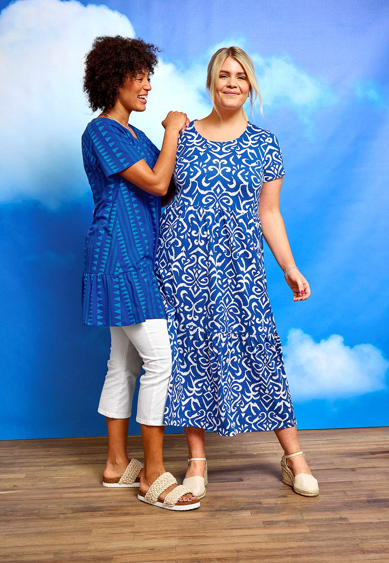 Tunic with frill at the bottom